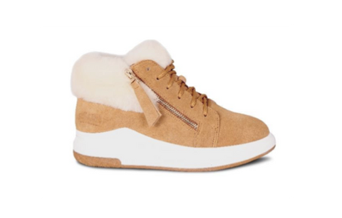 Chestnut RANDI Sheepskin Sneaker by CLOUD NINE / RJS - Shoe Size Women 5-6-7-8-9-10-11